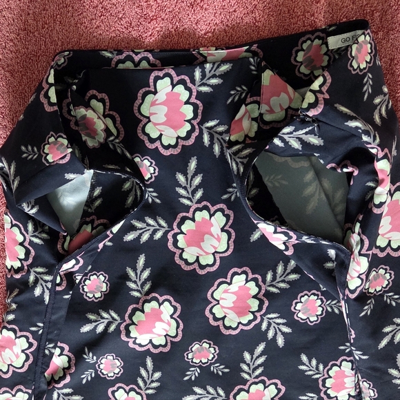 Golftini Floral Navy Golf Skirt Skort Sz 10 L Pockets Tennis Pickleball NWOT - Picture 9 of 10